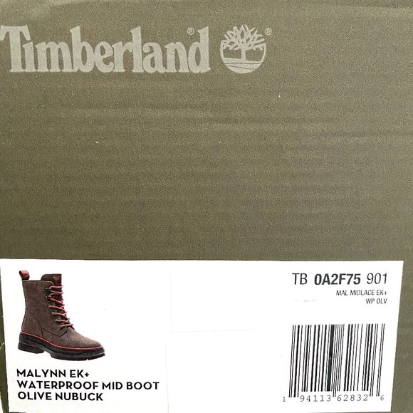 Timberland Malyn EK Waterproof Boot Olive Nubuck W TB 0A2F75 90 - Picture 7 of 8